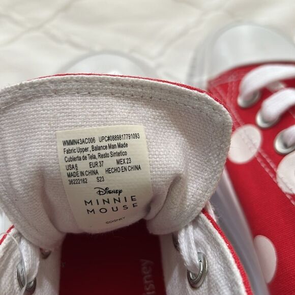 Mickey Mouse Women’s Red & White Platform Sneakers (Size 6) - Picture 12 of 12